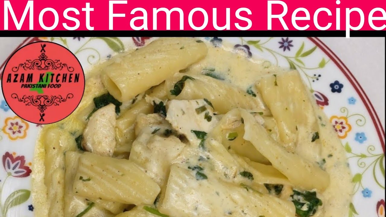 Quattro Formaggi macaroni Käse Sahne sosse Rezept italienische style | @AzamKitchen de