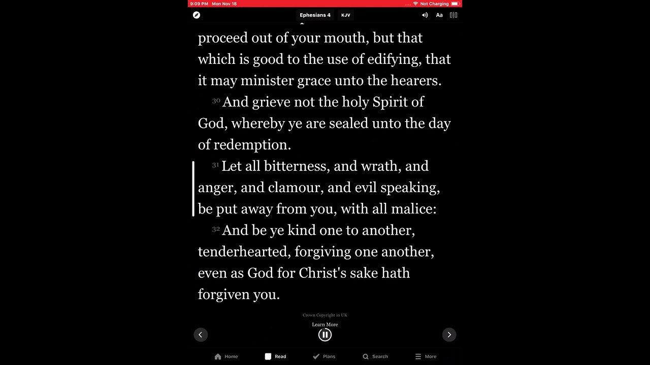 (10)  Ephesians   (full book) HOLY BIBLE an English Audio with scrolling text