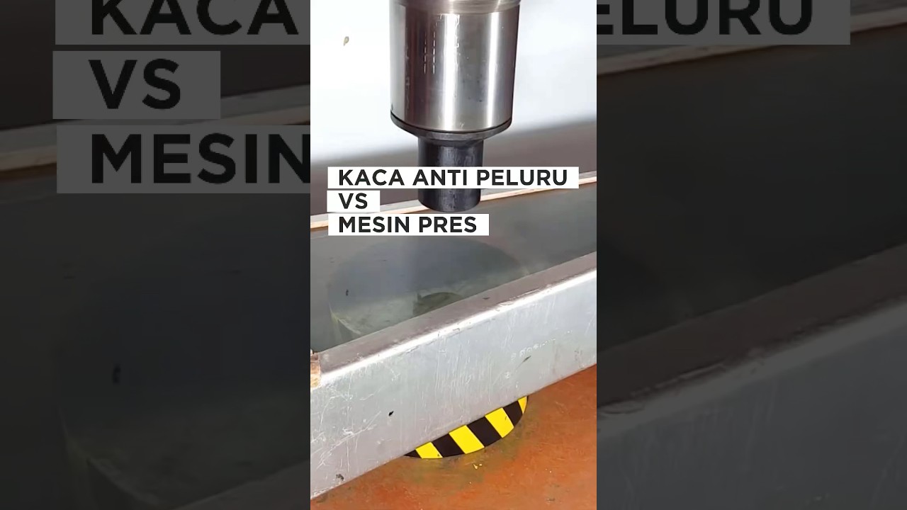 KACA ANTI PELURU BISA HANCUR DI MESIN PRES⁉️😱HASILNYA MENGEJUTKAN‼️ #shorts #viralvideos