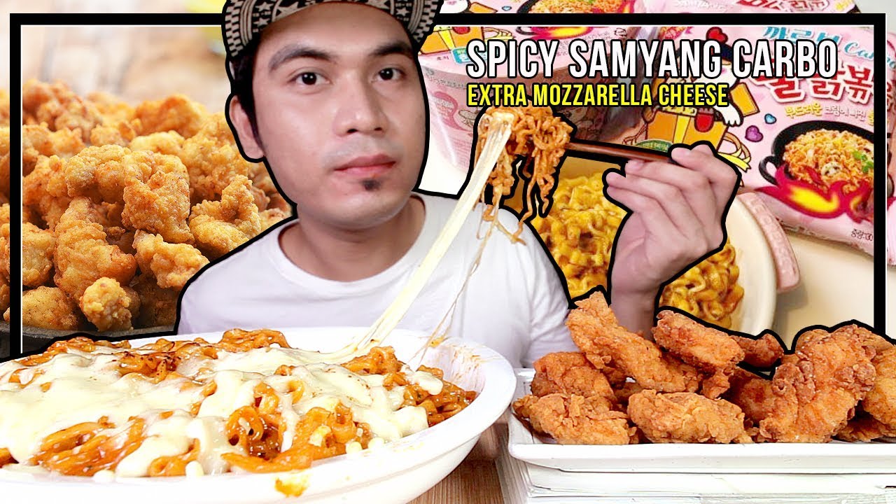SPICY SAMYANG CARBONARA FIRE NOODLES EXTRA MOZZARELLA CHEESE ! SIKSA TAPI NIKMAT…  | MUKBANG W/ ASMR