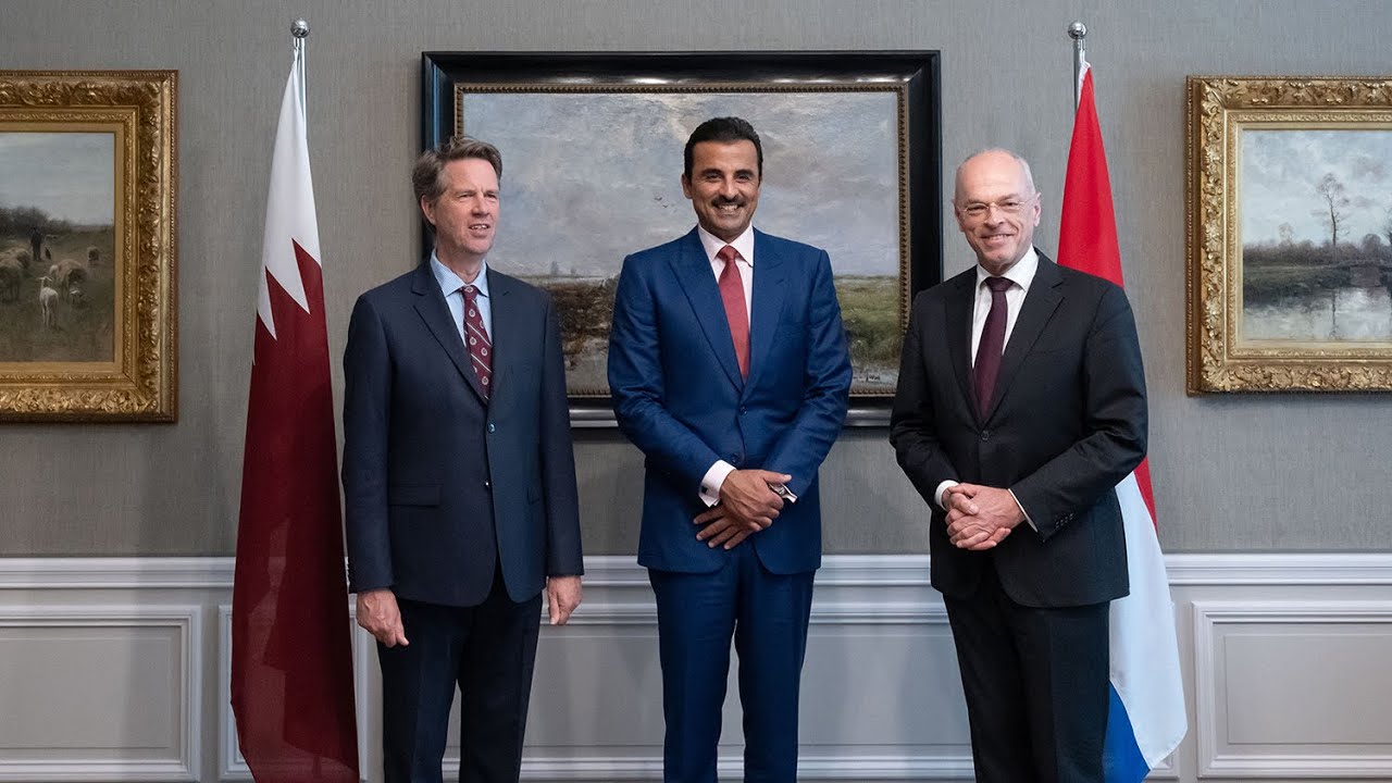 HH the Amir Meets with Presidents of Dutch Senate, House of Representatives
