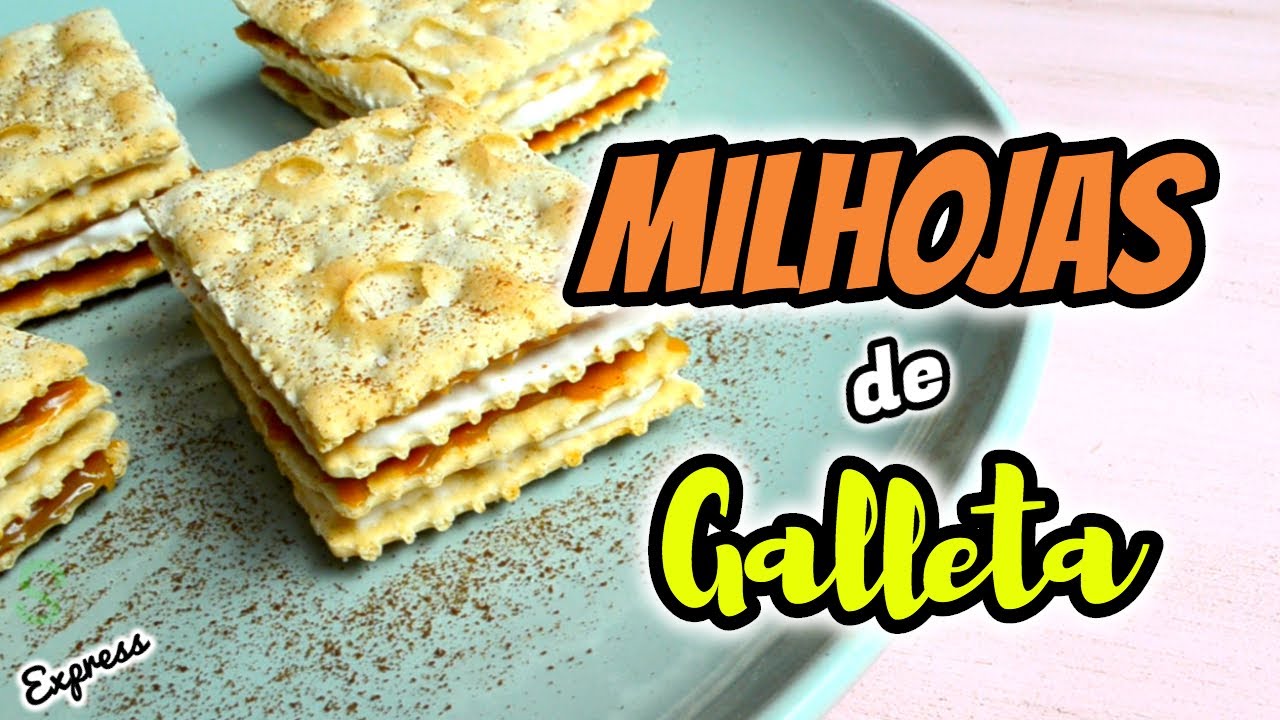 MILHOJA  de galletas | Pasabocas dulce | 4 ingredientes  #StayHome #Cuarentena #CocinaConmigo