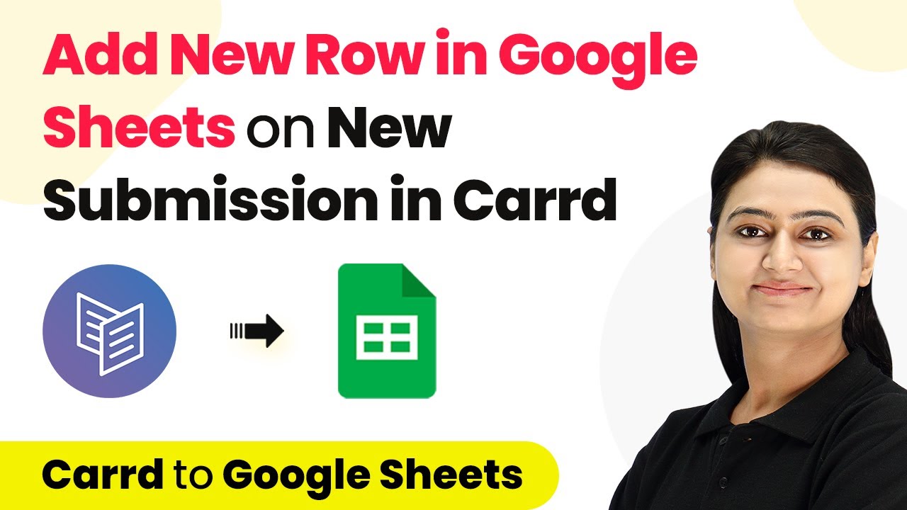 How to Add a New Row in Google Sheets on New Submission in Carrd