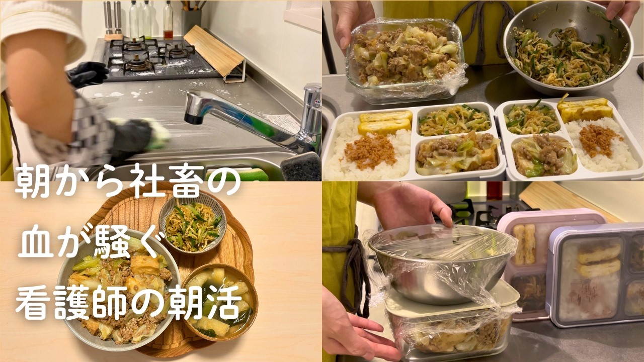 【朝で全部終わらせる】弁当と夜ごはんを仕込む暮らし🍱
