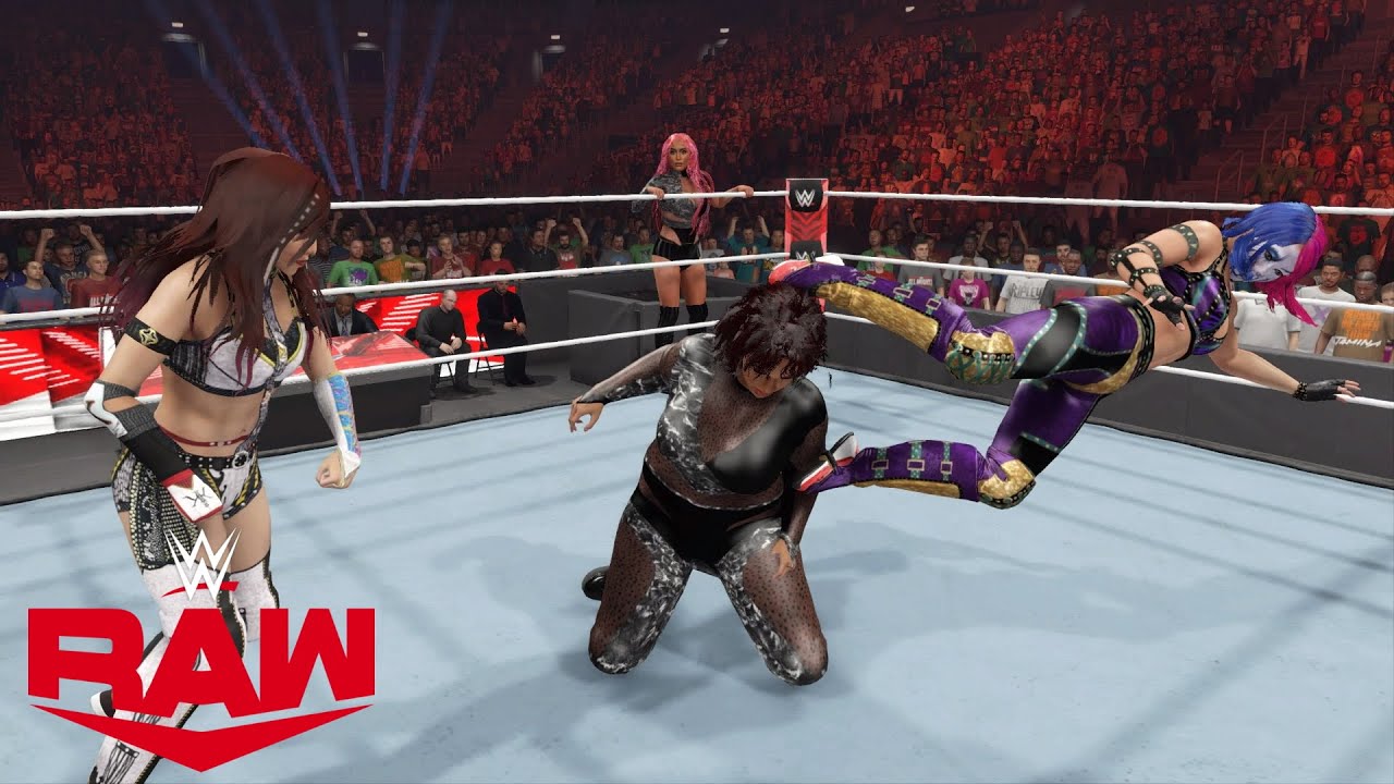 WWE 2K23 RAW KAIRI SANE & ASUKA VS EVA MARIE & NIA JAX