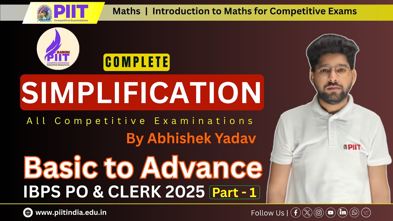 FRESH BATCH OF QUANTITATIVE APTITUDE ACCORDING NEW IBPS CALENDER 2025 BY ABHISHEK SIR @PIIT BANKING