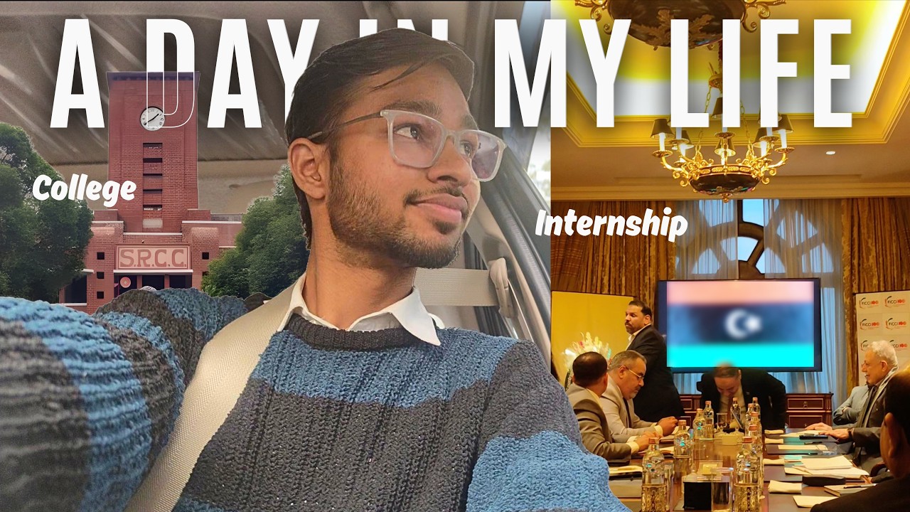 How I Manage College + Internship | Realistic Day, SRCC ✨