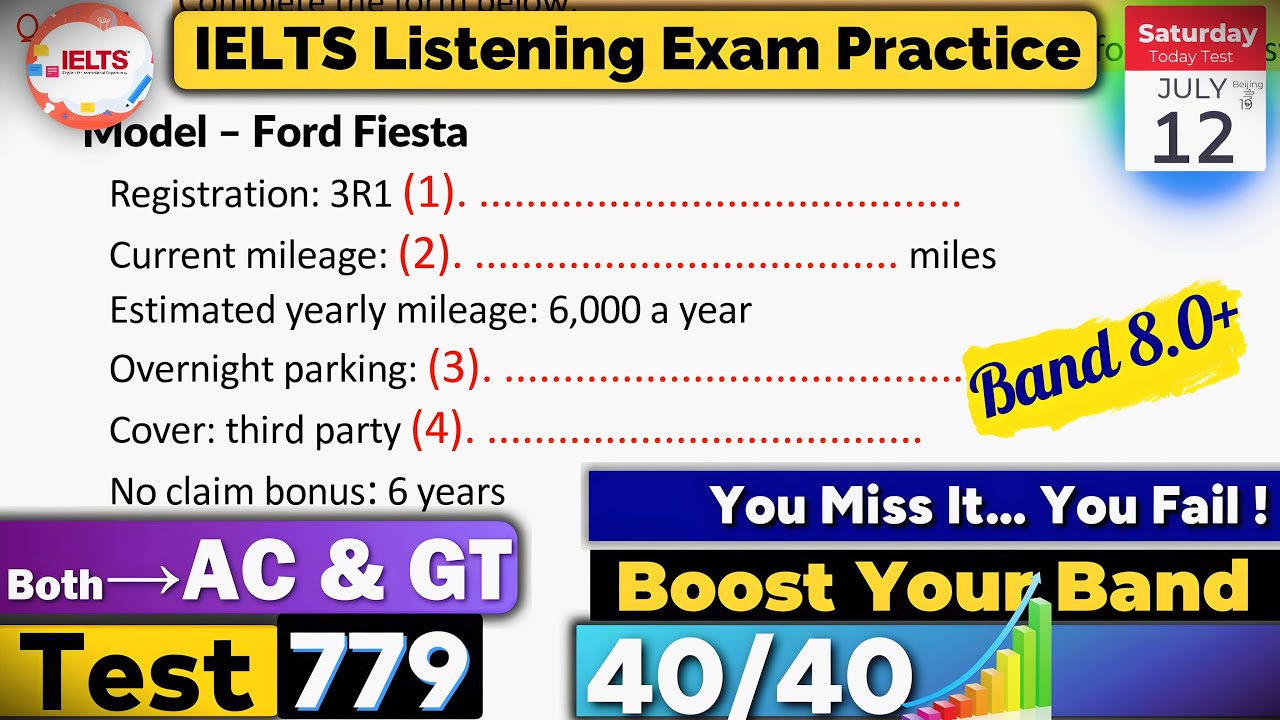 IELTS Listening Practice Test 2025 with Answers | Real Exam - 779 | ielts listening