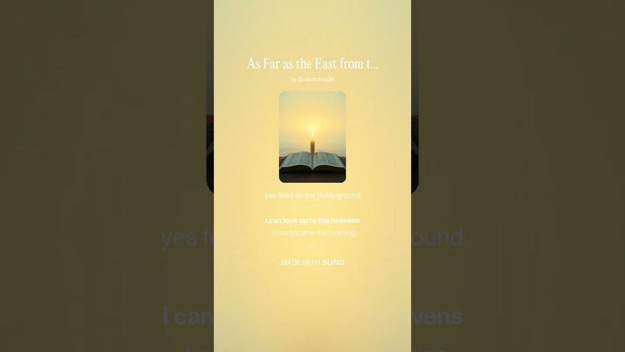 As Far as the East from the West