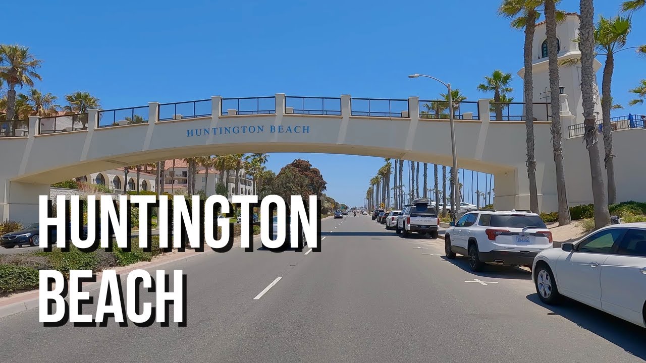 [4K] Driving through Huntington Beach California via Pacific Coast Hightway