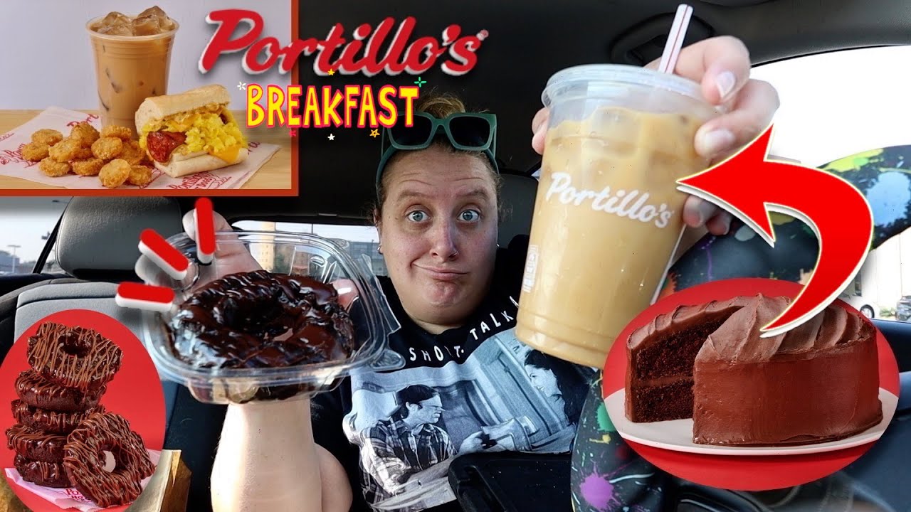 Portillos Does BREAKFAST // Chocolate Cake Shake COFFEE ?!