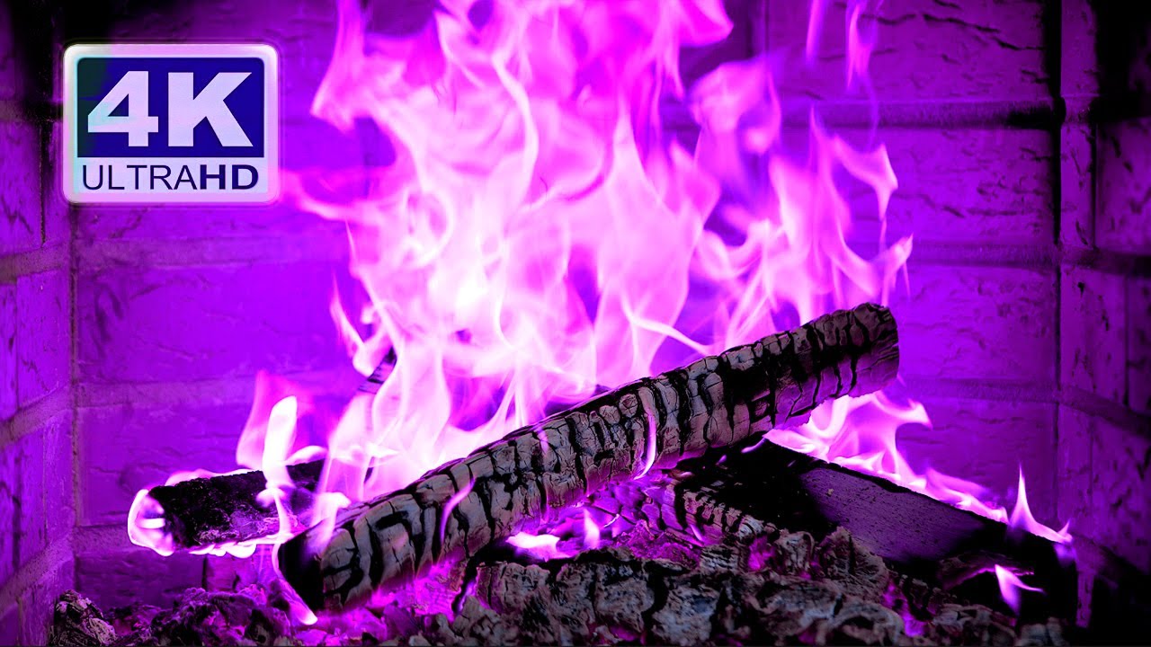 🔥 PURPLE FIREPLACE 4K Ultra HD