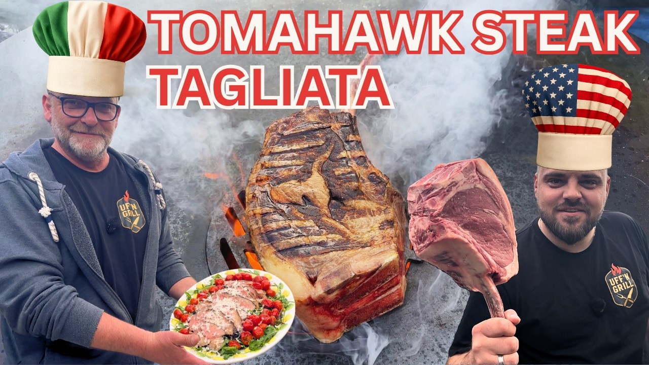 Tomahawk-Steak-Tagliata auf der Plancha | American BBQ 🇺🇸 trifft Dolce Vita 🇮🇹