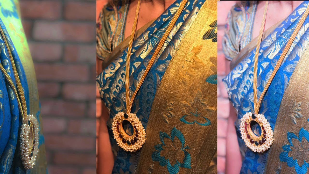 DIY | LATEST DESIGNER LONG NECKLACE WITH PEARLS AND KUNDANS