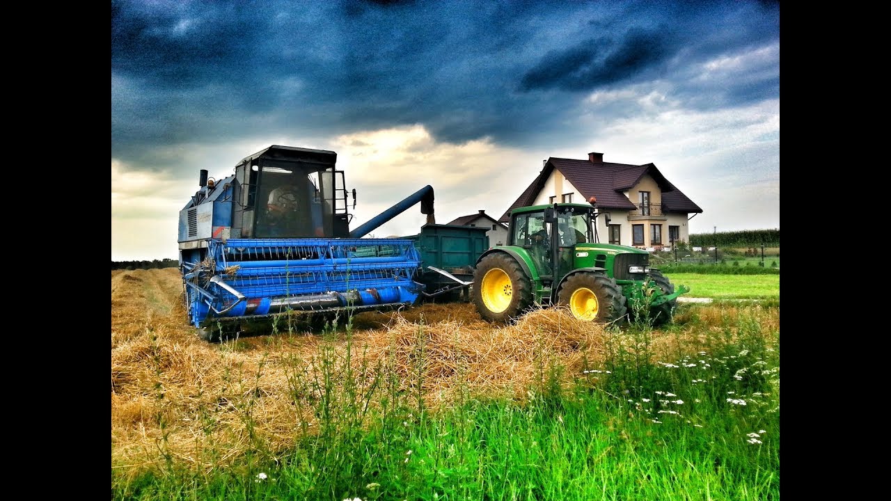 Żniwa 2017 (Bizon Rekord & John Deere 6330)