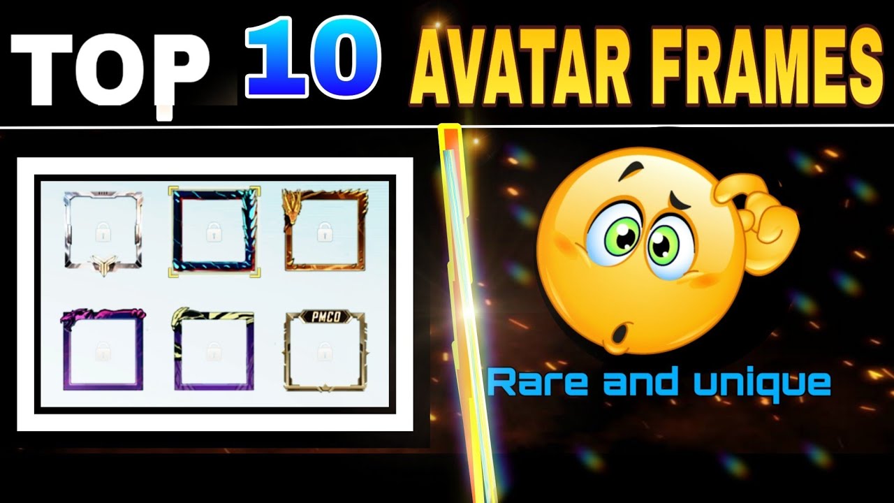 pubg bgmi top rare avatar frame
