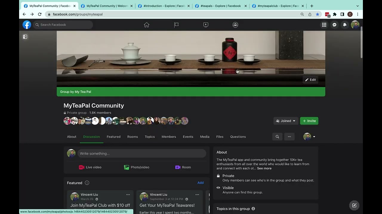 Tea Communities (Part 1) - "MyTeaPal Community" Facebook group
