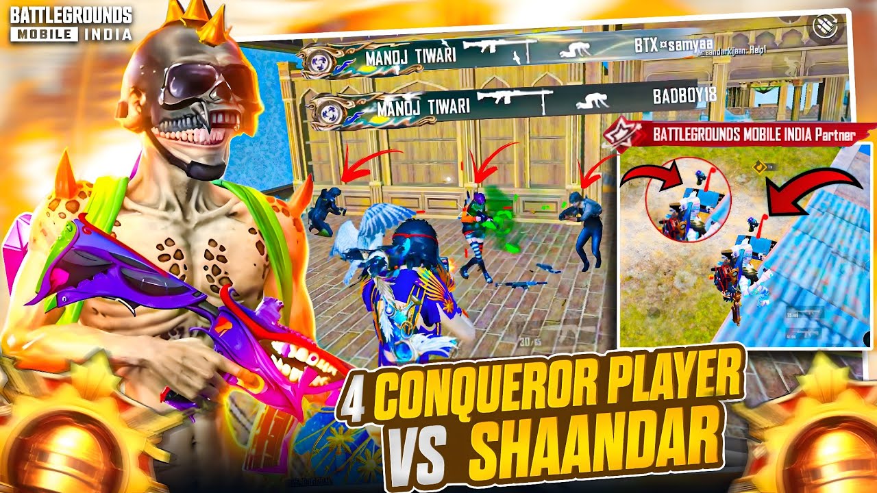 🔥God Level Grenade Against 4 Conqueror Rusher Squad | Enemy abus*d  Me On All Mic😂 - BGMI 4.0 Update