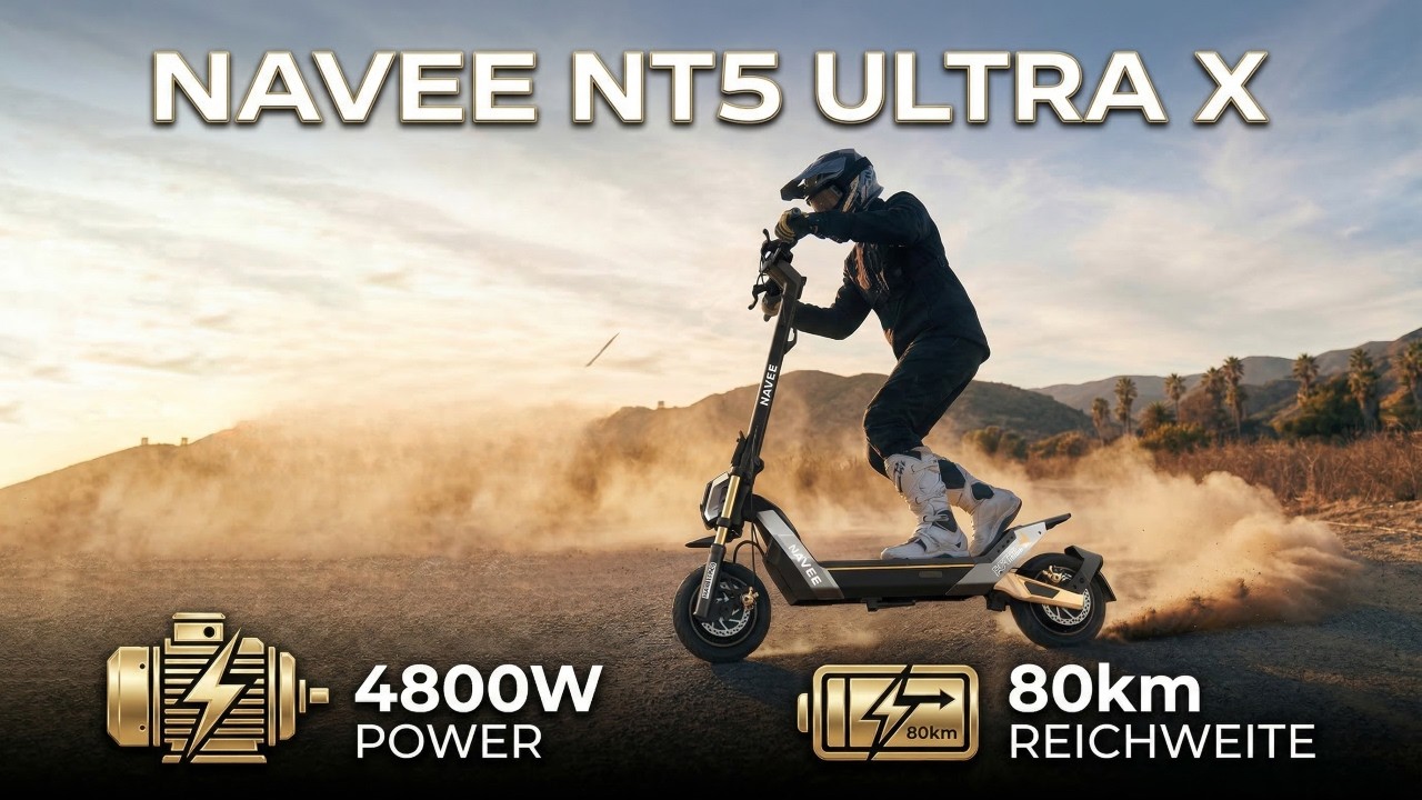 Navee NT5 Ultra X: Offroad E-Scooter mit 65 km/h Top-Speed