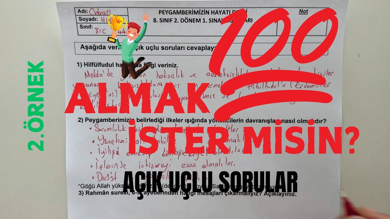 8. Sınıf Peygamberimizin Hayatı 2. Dönem 1. Yazılı (2)