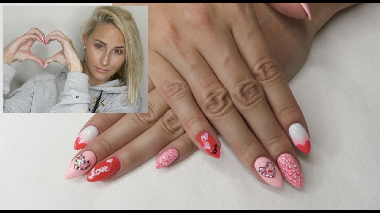 PAZNOKCIE WALENTYNKOWE 💅🏼 💞 NIESPODZIANKA DLA WIDZÓW 💞