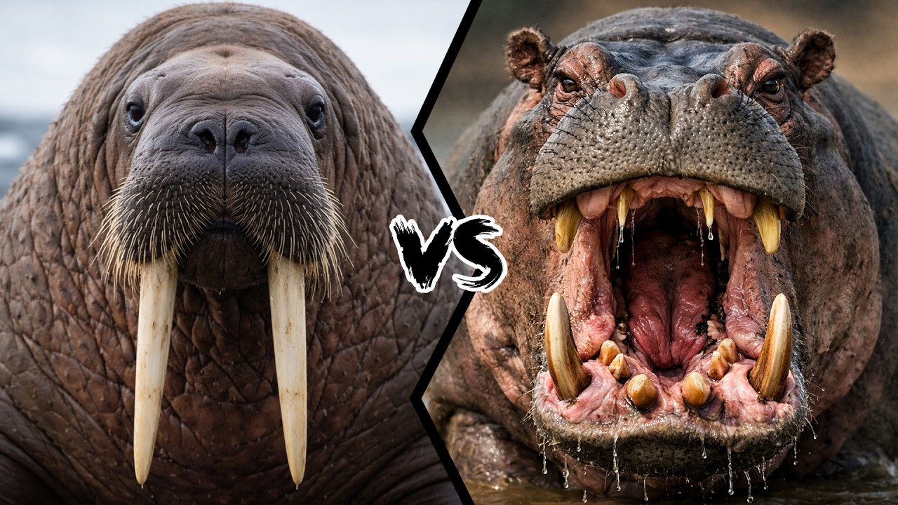 Walrus vs Hippopotamus - Who Would Win?