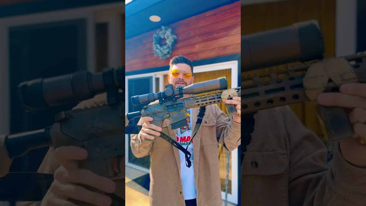 Насколько тихий 308 с глушителем #охота #308 #ar10 #larue #danieldefense #тактический #охота #тре...