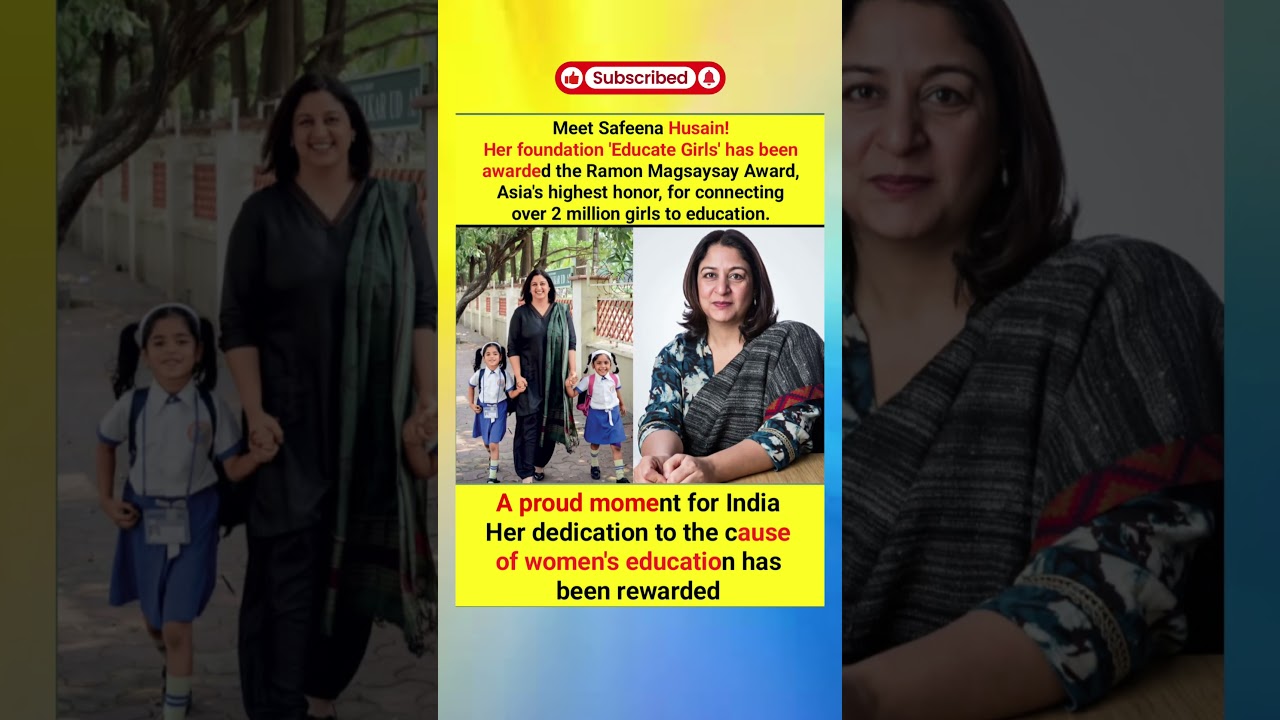 Meet Safeena Husain!Her foundation 'Educate Girls' has been awarded the Ramon Magsaysay