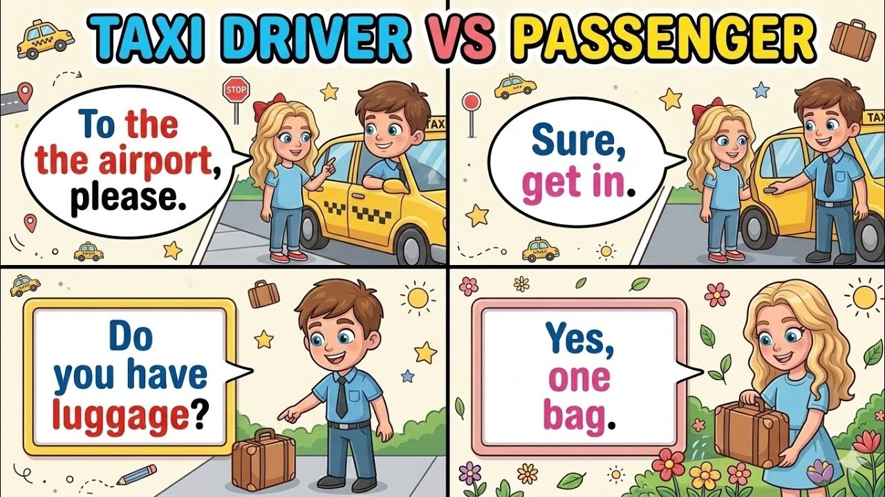 *Speak English Every Day 🗣️🇺🇸 | Taxi Ride Conversations 🛺75 Useful Phrases for Driver & Passenger 🚕*