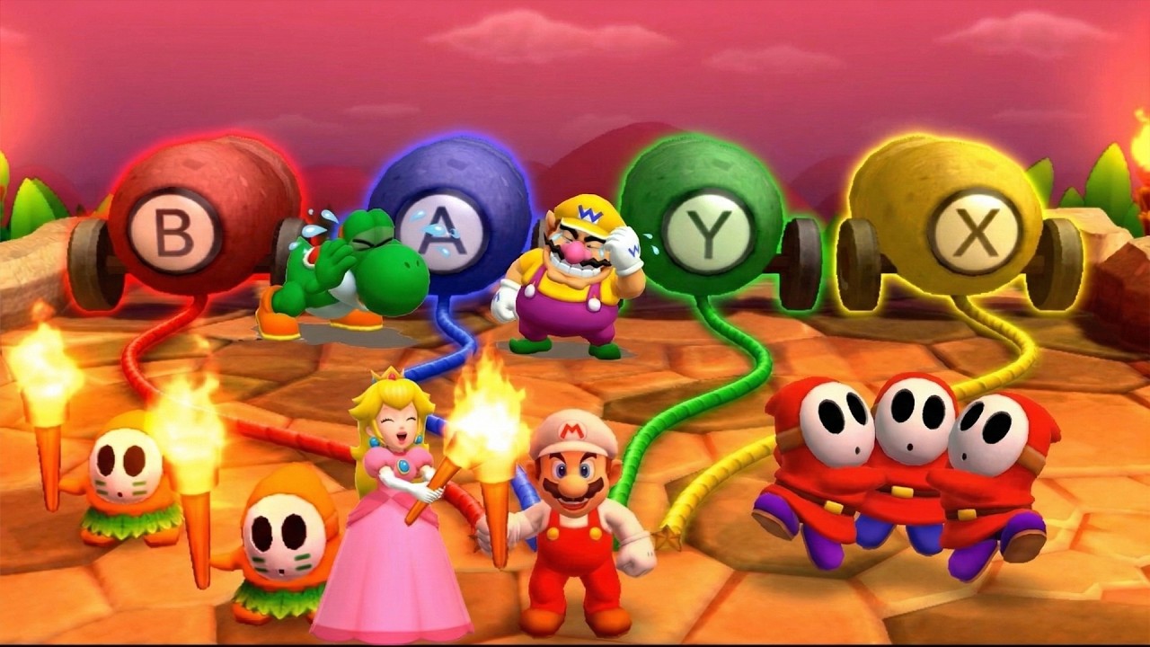 【マリオパーティ100ミニゲームコレクション】面白いミニゲームマリオVsピーチVsワリオVsヨッシー(たつじん難易度)
