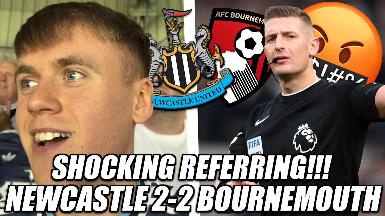 *THE WORST REFERRING PERFORMANCE EVER* NEWCASTLE 2-2 BOURNEMOUTH VLOG!! 