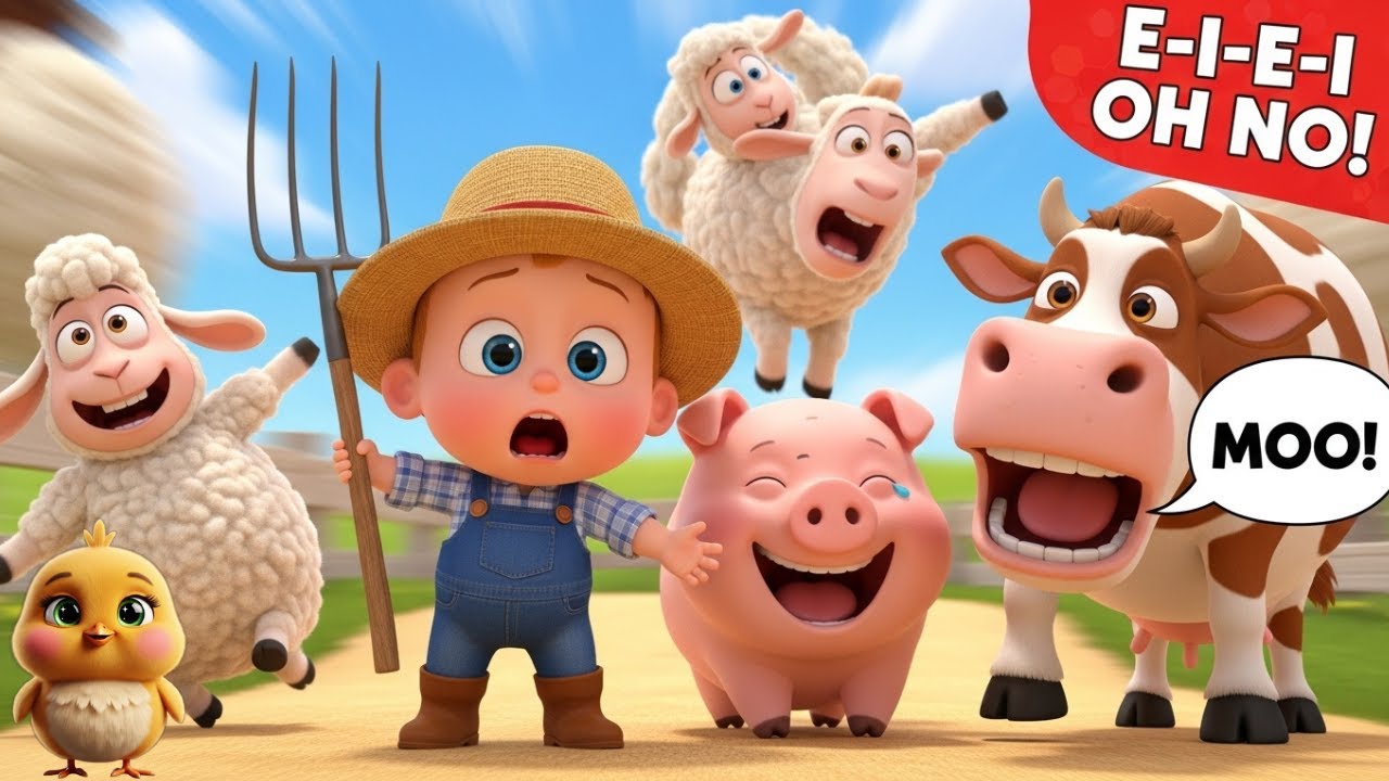 🐷Old MacDonald’s Farm Goes Wild ! Nursery Rhymes for Kids