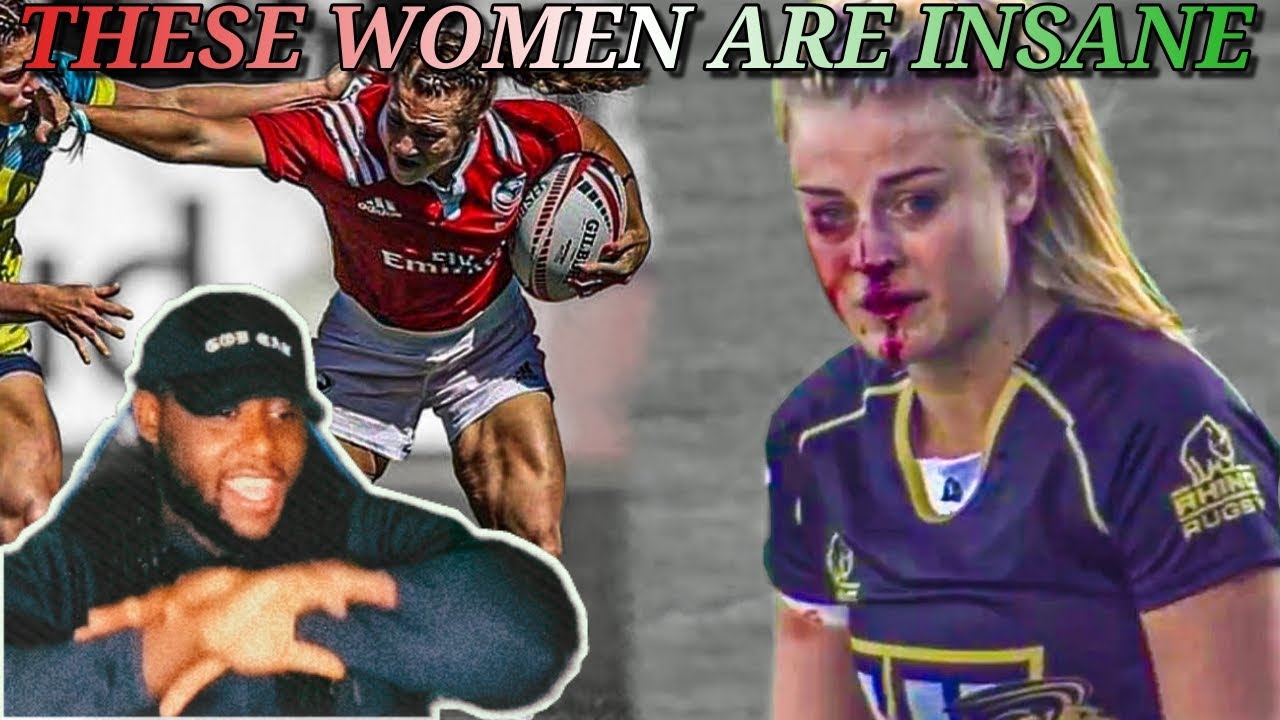 American react to THE VICIOUS SIDE Of Women's Rugby | Watch These Ladies Dish Out Some BIG HITS