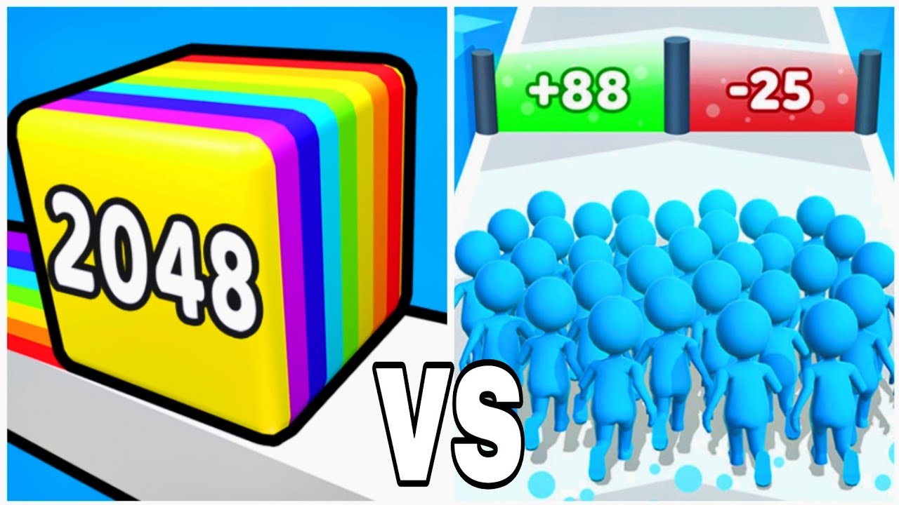 Happy Cubes 2048 vs Court Master - ASMR Gameplay (NOOB vs PRO vs HACKER) 