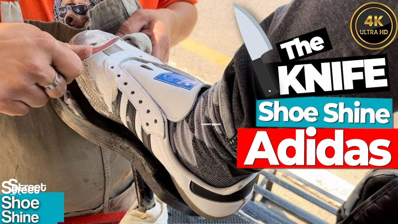 🔪🔪 НОЖ на ADIDAS 🤩 ASMR Shoe Shine Mexico - Коллекция обуви #shoeshine #asmr