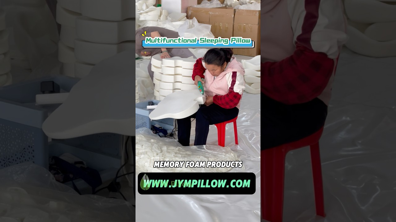 JYMPillow Factory: Memory Foam Butt Cushion#Memoryfoam #Carcushions #Productionprocess #PUfoam