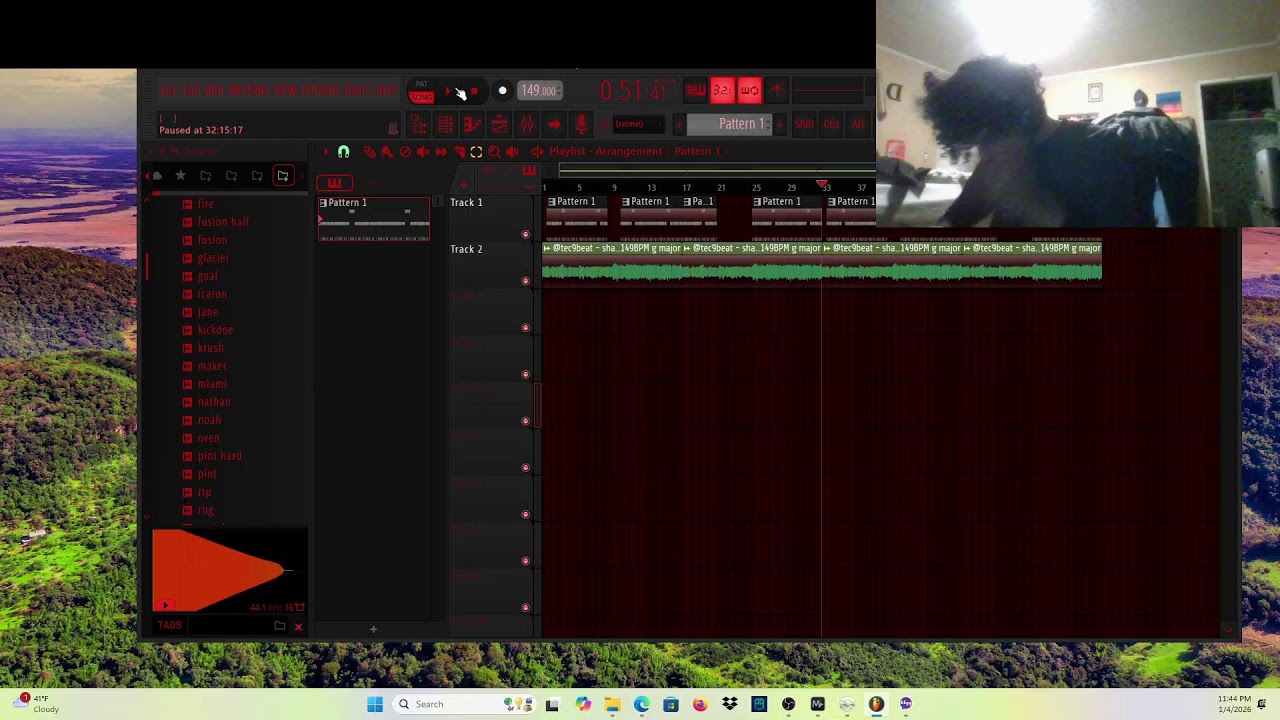 making songs on live