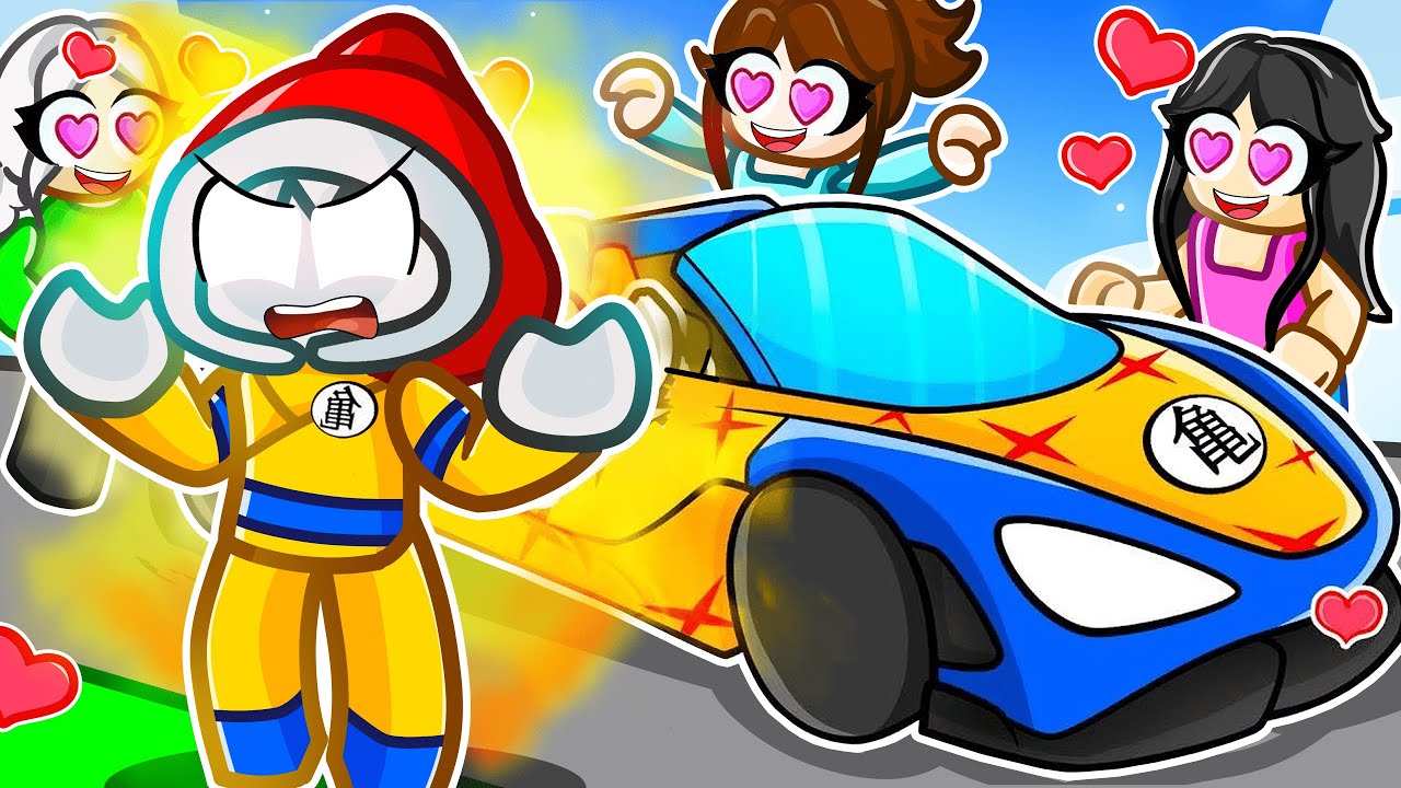 DRAGUER des FILLES avec la VOITURE GOKU de DRAGON BALL sur Roblox Driving Empire !