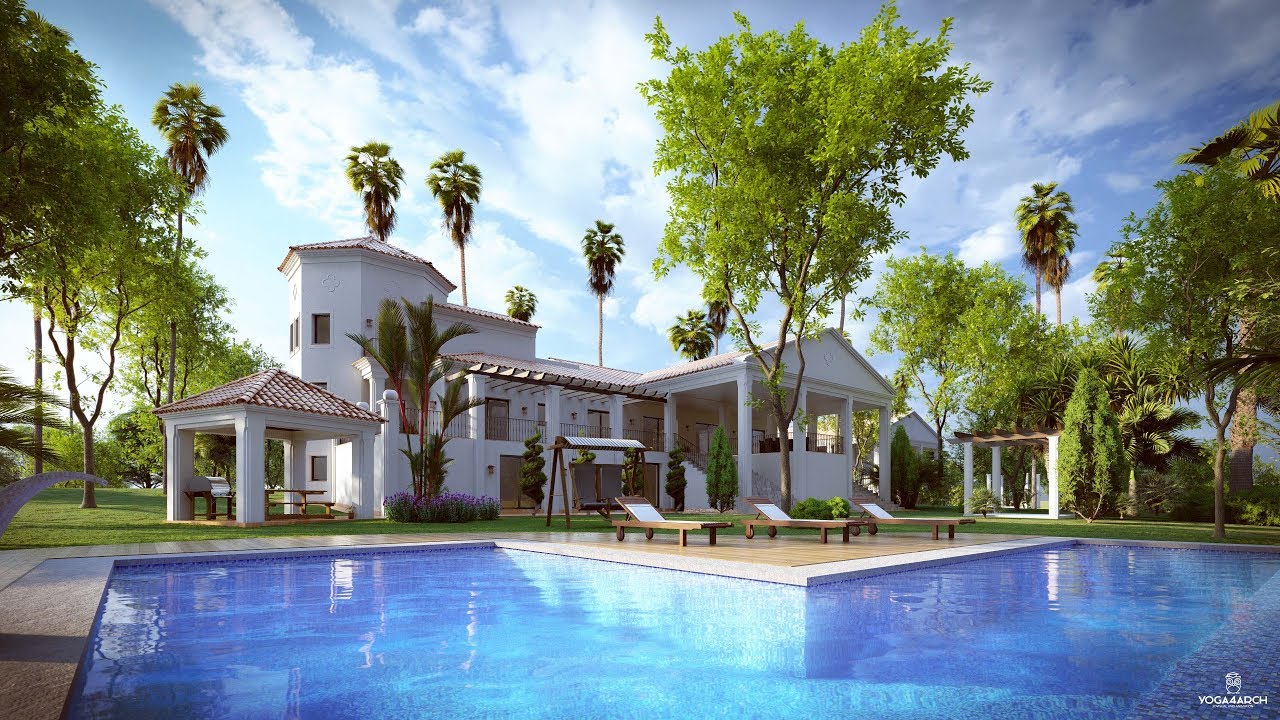 LUMION 9 RENDERING TUTORIALS #15 POOL HOUSE