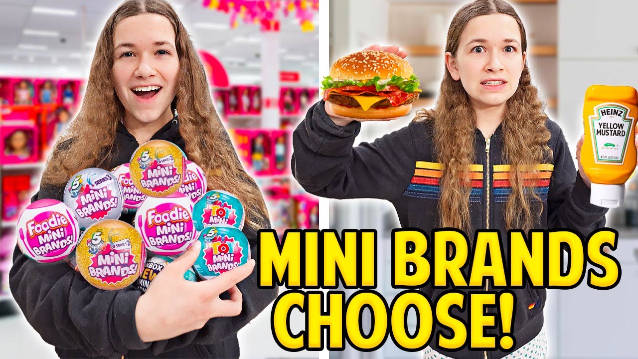 EATING ONLY MINI BRANDS FOR BREAKFAST!!