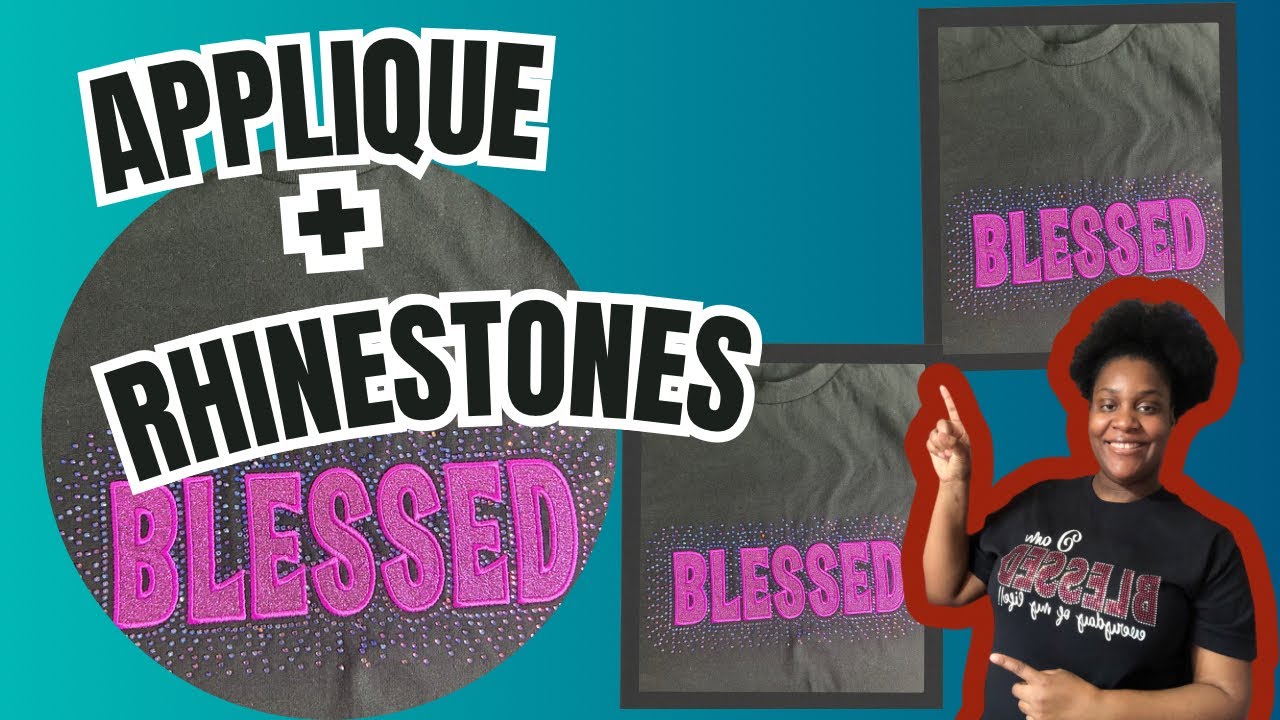 How to make the appliqué and rhinestones designs in silhouette and embrilliance ||| full tutorial 