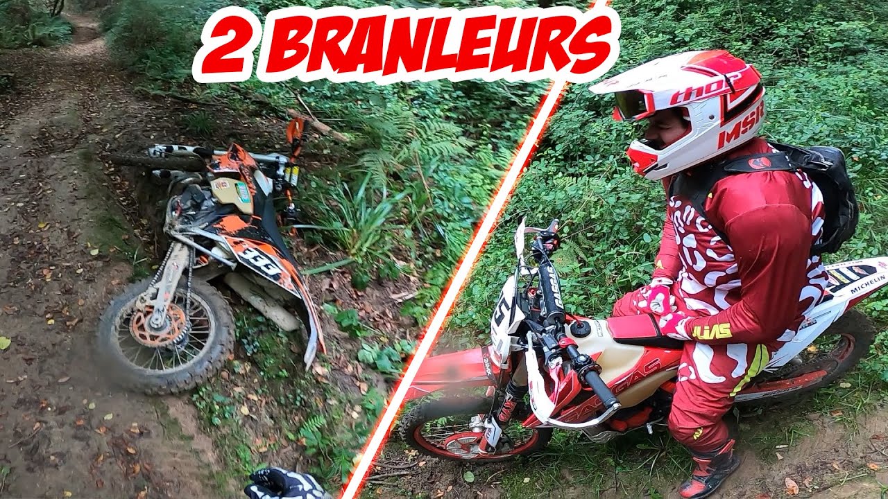 QUAND 2 BRANLEURS FONT DE L'ENDURO SUR UN PARCOURS VTT