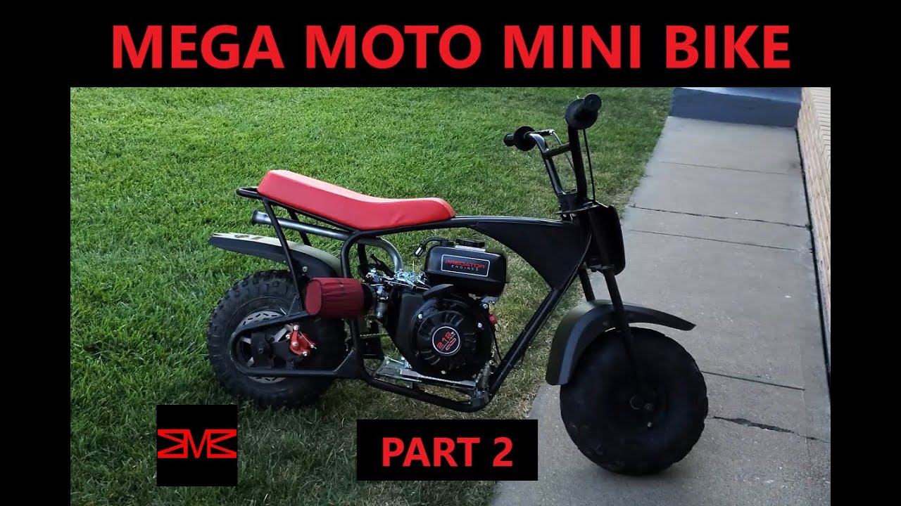 Mega Moto Mini Bike Build - Part 2 - It's ALIVE! Predator 212cc Install and Road Test