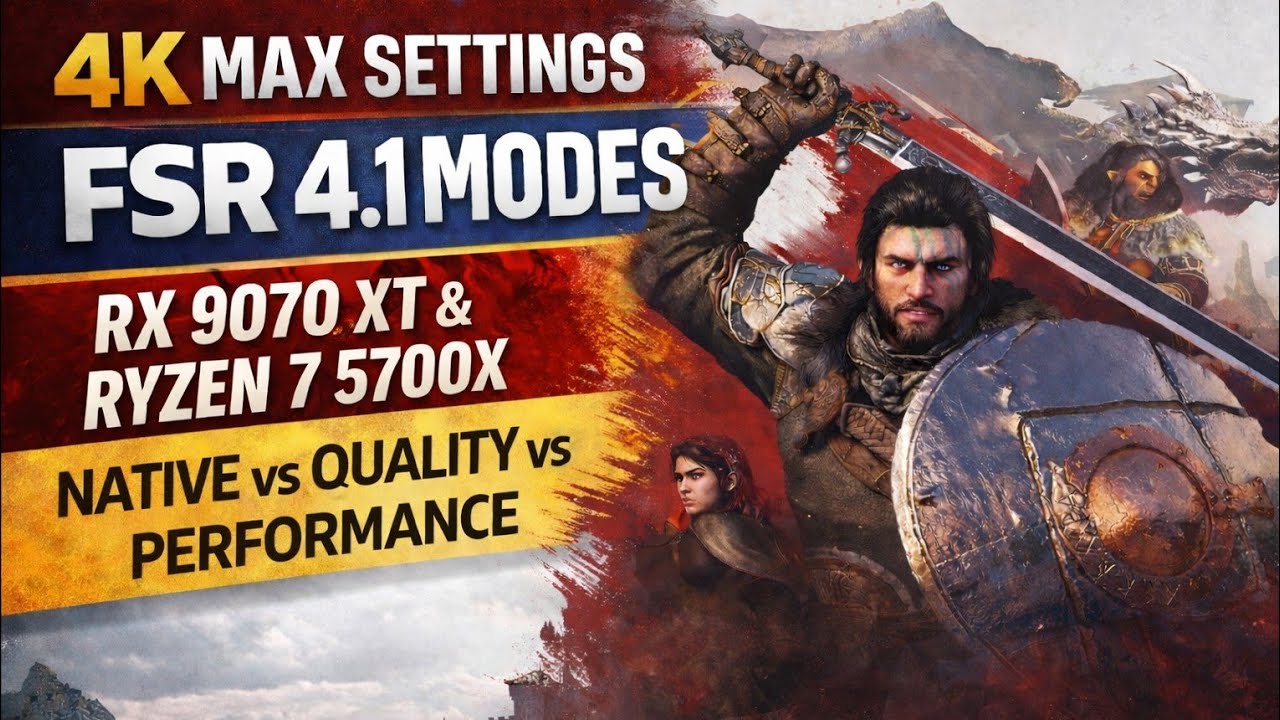 Crimson Desert 4K Max Settings | FSR 4.1 | RX 9070 XT | Native vs Quality vs Balanced vs Performance
