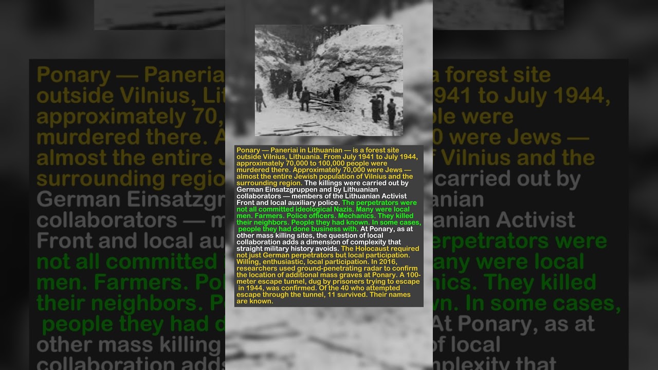 In The Forests Outside Vilnius, Lithuanian Collaborators And German SS Shot 70,000 People &mdash; Mostly J