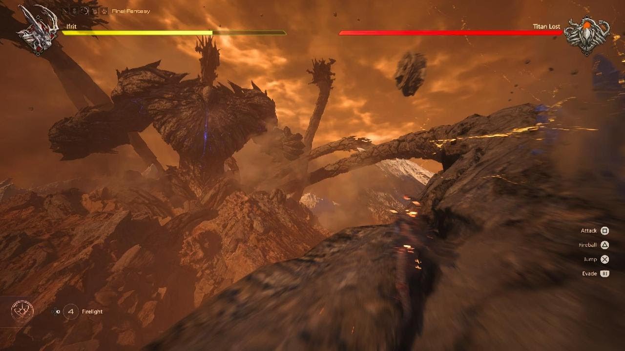 FINAL FANTASY XVI Ifrit vs Titan ( Final Fantasy mode )