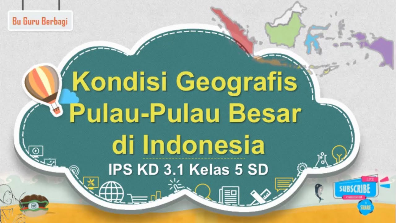 Kondisi Geografis Pulau-Pulau Besar di Indonesia - Materi IPS Kelas 5 SD Tema 1