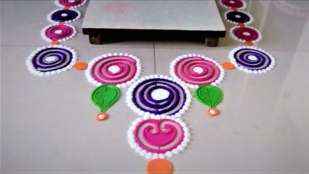 Super Easy and Beautiful Puja Rangoli Designs|Creative Rangoli by Shital Mahajan.