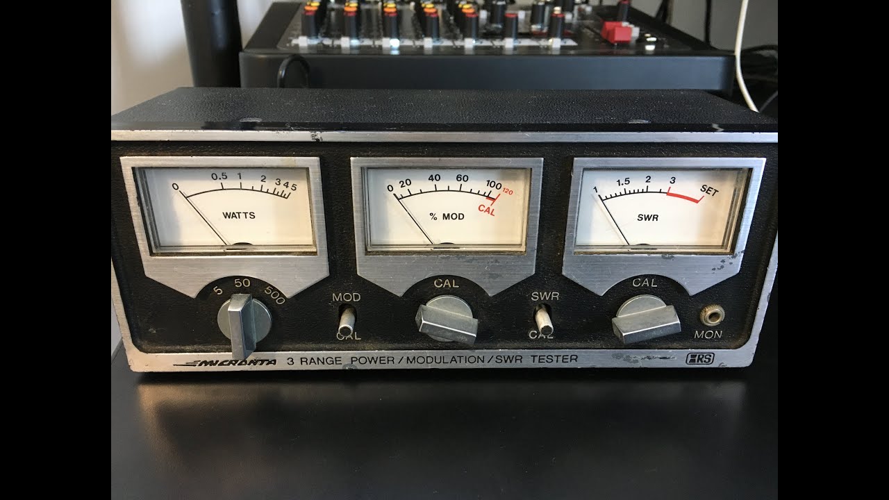 Micronta 3 Range Power/SWR/Modulation Meter demonstration