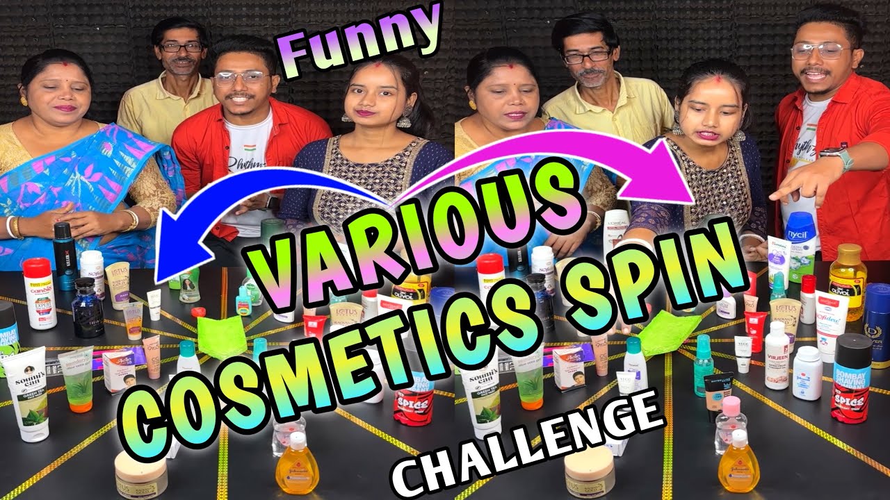 Introducing Various Cosmetics Spin Win Funny Challenge With Family